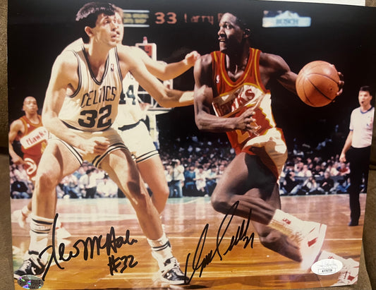 Kevin McHale & Dominique Wilkens dual signed 8x10  JSA