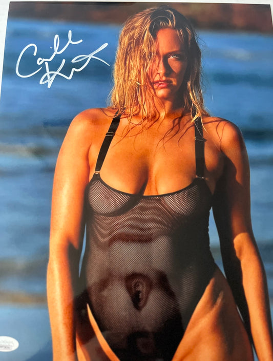 CAMILLE KOSTEK SIGNED 11X14 SPORTS ILLUSTRATED (2) W/JSA WITNESS ON METALLIC PAPER
