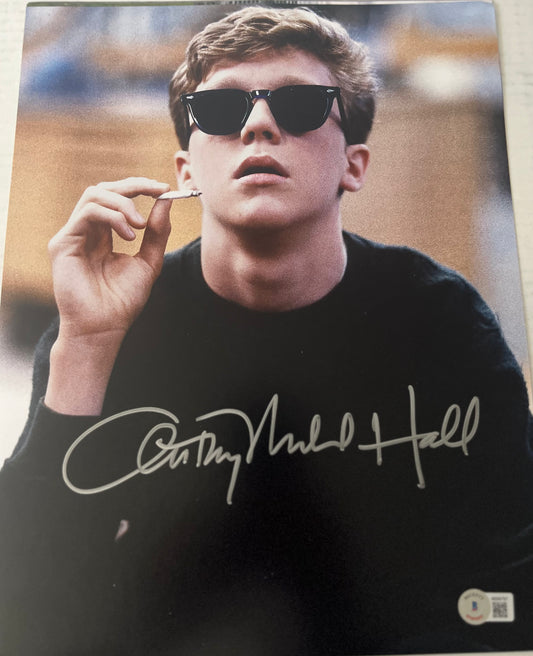 ANTHONY MICHAEL HALL SIGNED 11X14 BREAKFAST CLUB BECKETT CERT