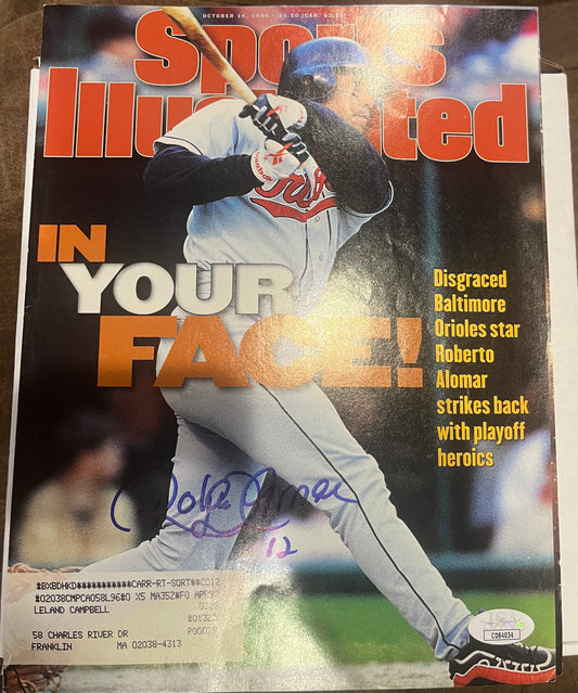 Roberto Alomar signed Sports Illustrated cover withJSA
