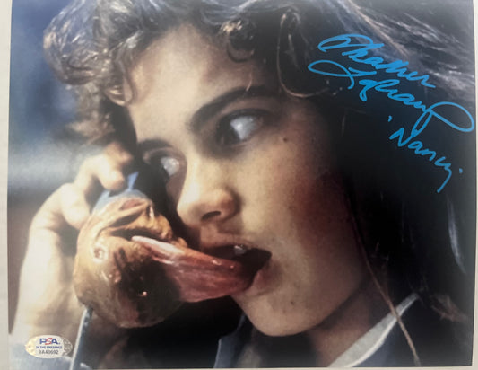 Heather Langenkamp signed 8x10 Nightmare onElm Street w/character name   PSA Cert