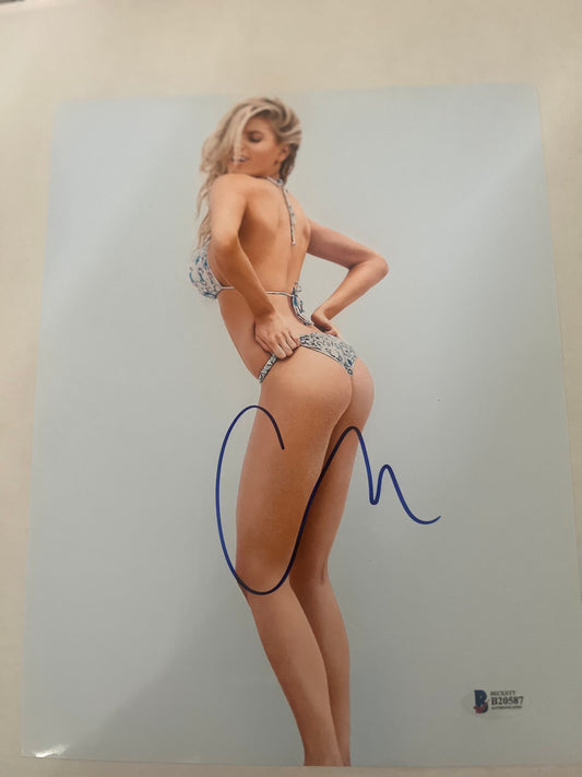 CHARLOTTE MCKINNEY SIGNED 8X10  "CARLS JR" MODEL  W/ BECKETT