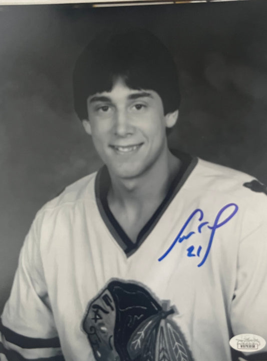 Cam Neely signed Bruins 8x10  Junior League photo