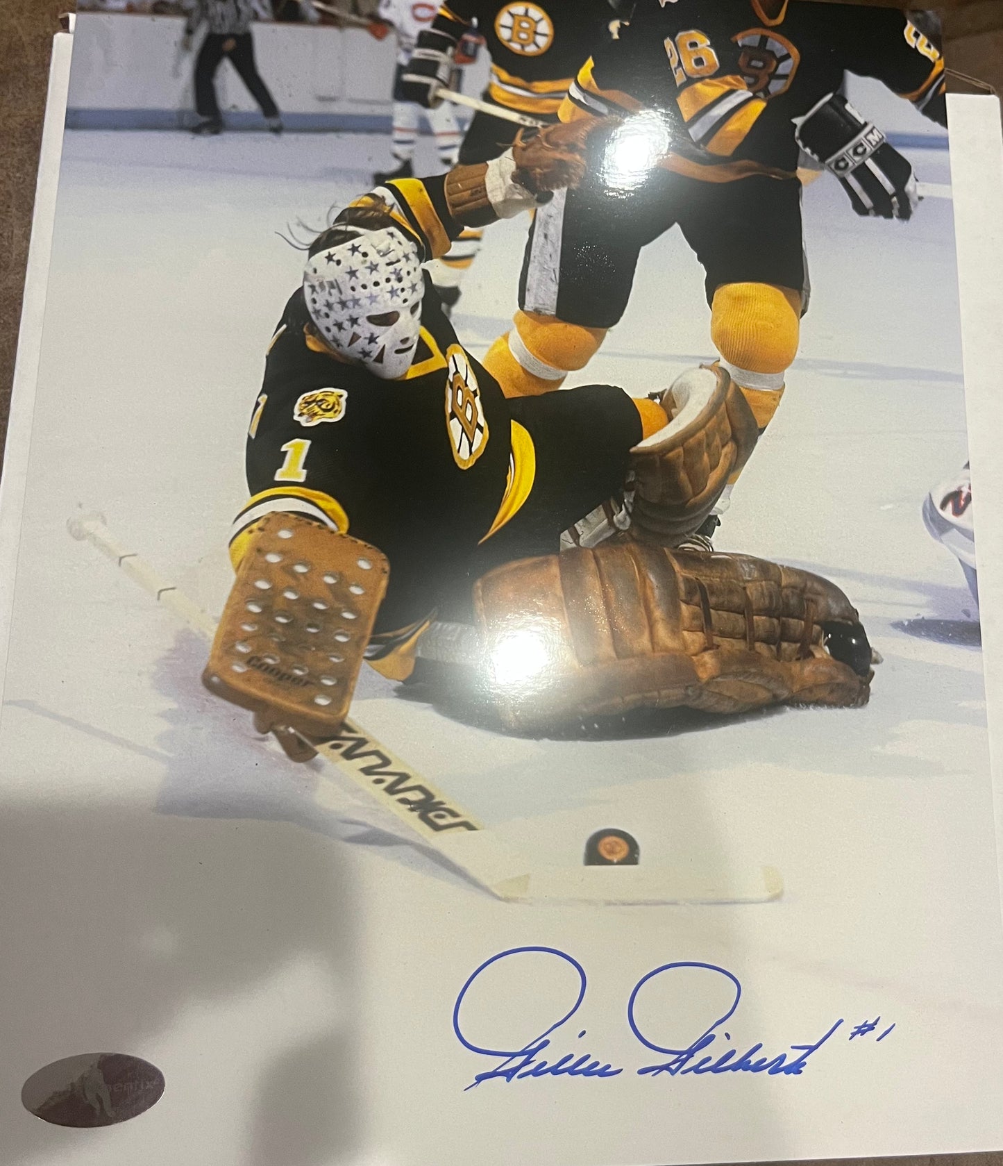 Gilles Gilbert signed 8x10 Bruins Legend  deceased