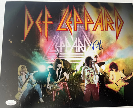 JOE ELLIOTT SIGNED 11X14  DEF LEPPARD LEAD SINGER W JSA WITNESS