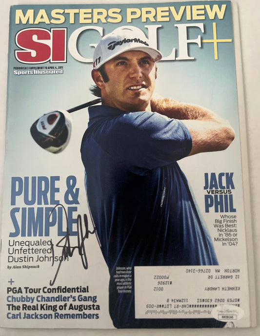 DUSTIN JOHNSON SIGNED GOLF SI  MAGAZINE W/JSA