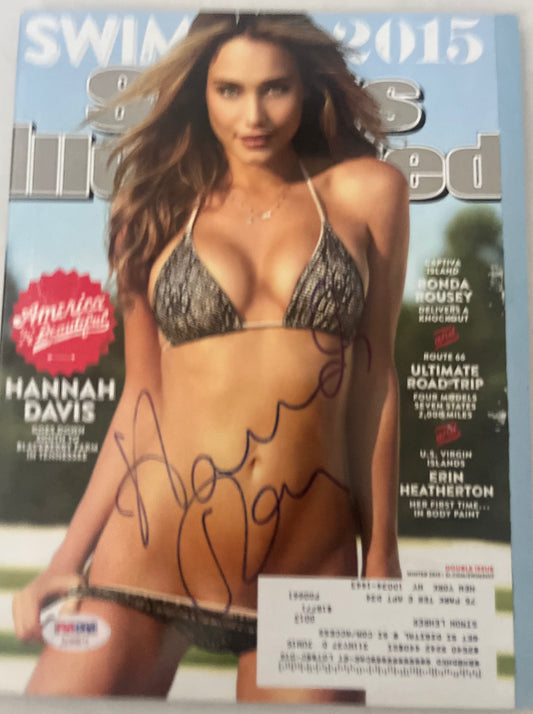 HANNAH DAVIS SIGNED SPORTS ILLUSTRATED SWIMSUIT   W/PSA