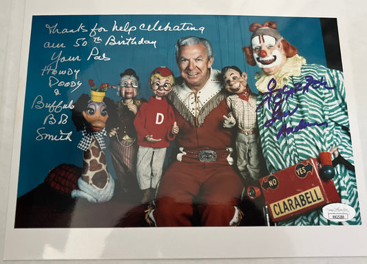 BUFFALO BOB SMITH SIGNED 8X10 WITH UNIQUE INSCRIPTION   JSA w/ Lew Anderson