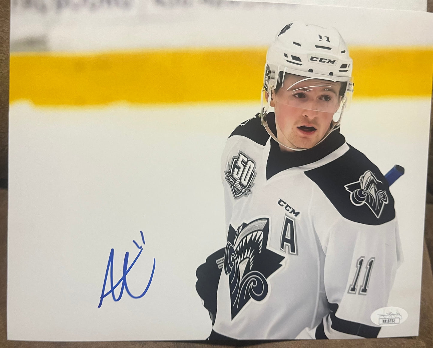 Alexis LaFreniere signed 8x10  NY Rangers JSA