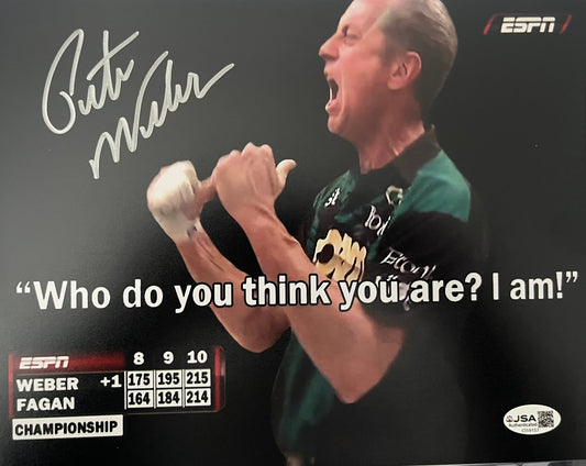 Pete Weber signed 8x10