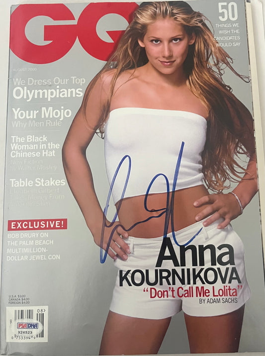 ANNA KOURNIKOVA SIGNED "GQ" MAGAZINE W/PSA CERT
