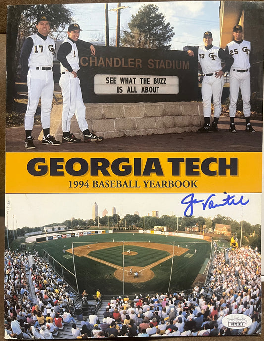Jason Varitek signed Georgia Tech Yearbook  with JSA Witness