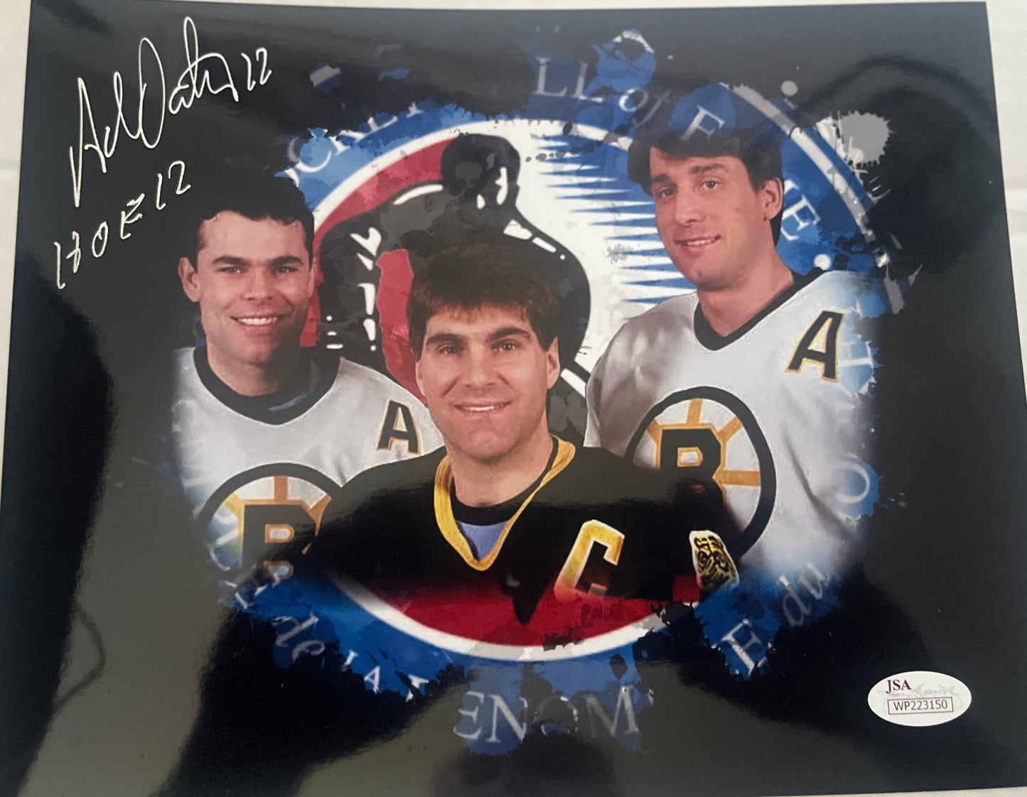 ADAM OATES SIGNED HOF 8X10 W/INSCRIPTION AND JSA WITNESS