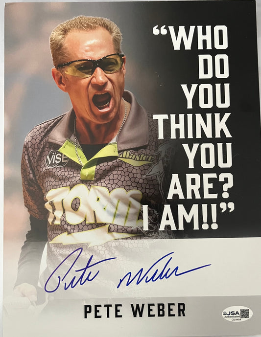 Pete Weber signed custom 8x10