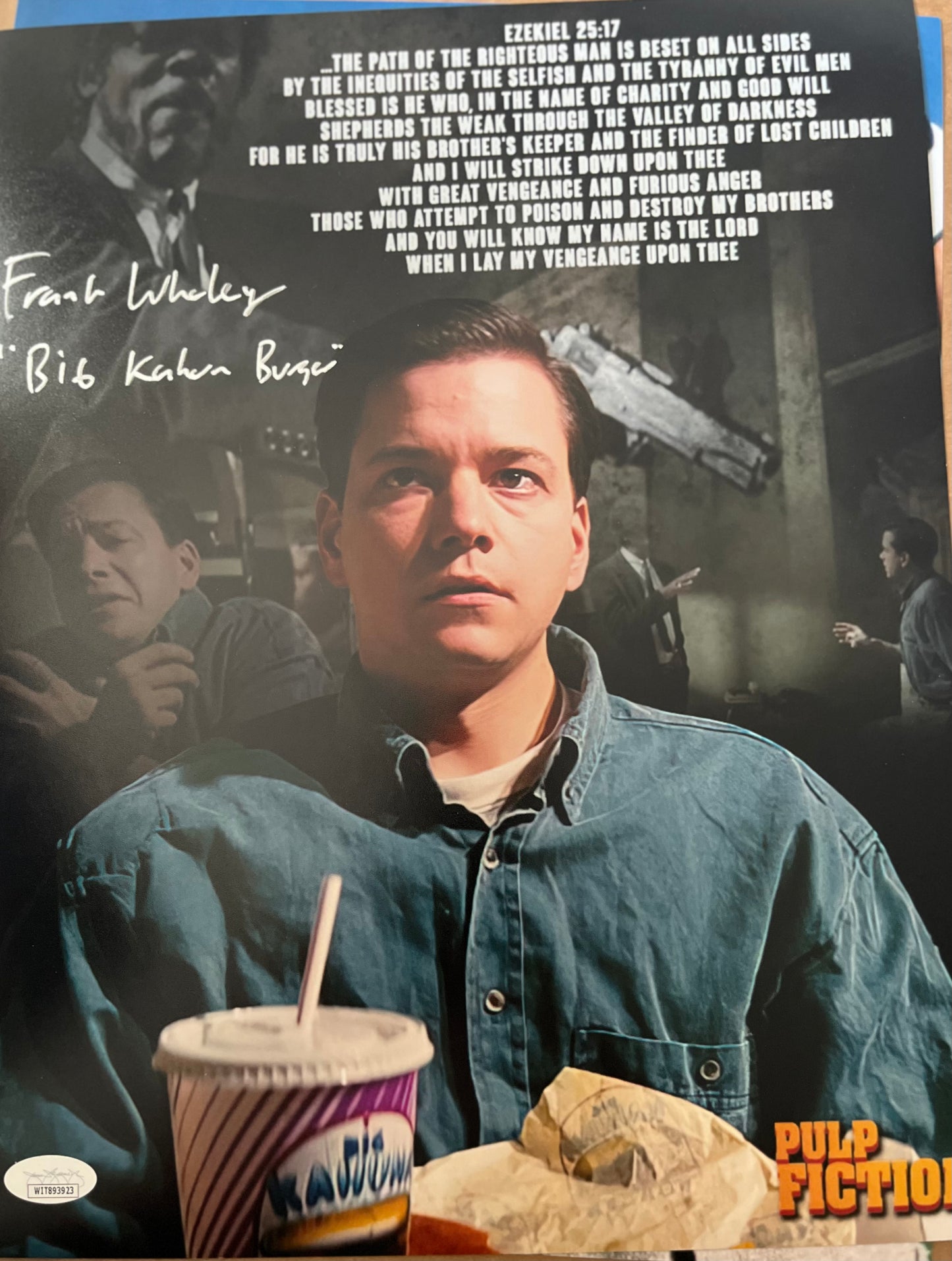 Pulp Fiction. Frank Whaley signed 11x14 scripture photo