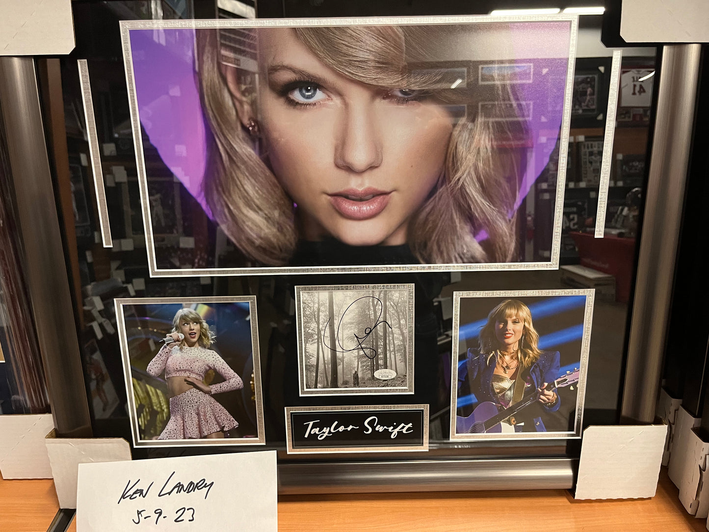 Taylor Swift  signed CD COVER  Profressionally mattted and framed