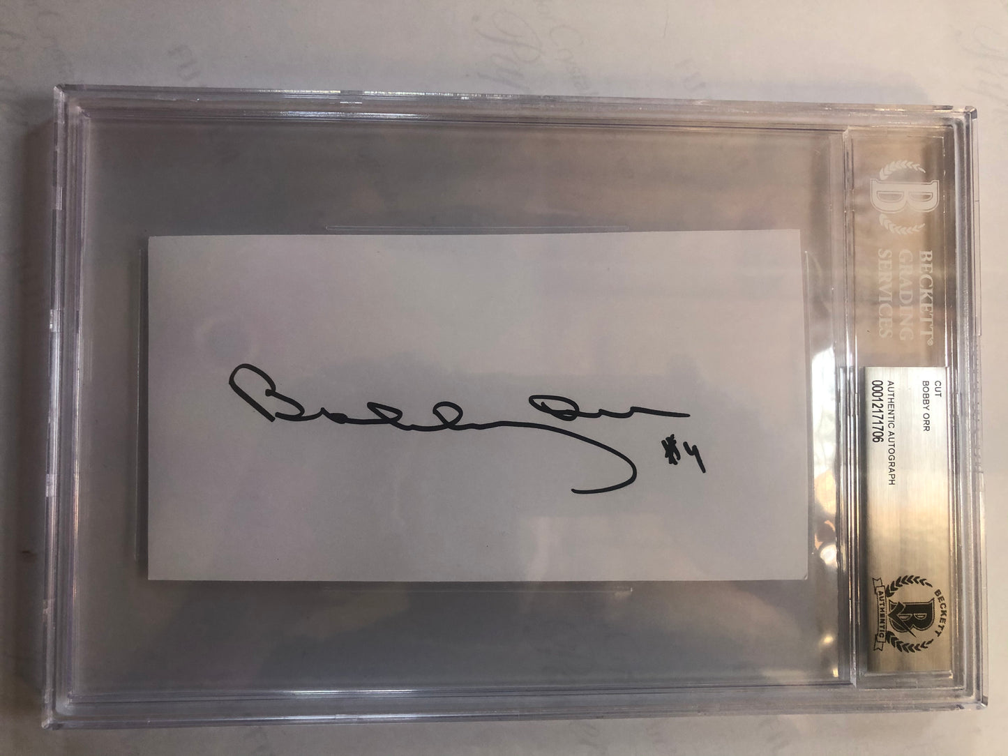 Bobby Orr Beckett Encapsulated autograph cut   Boston