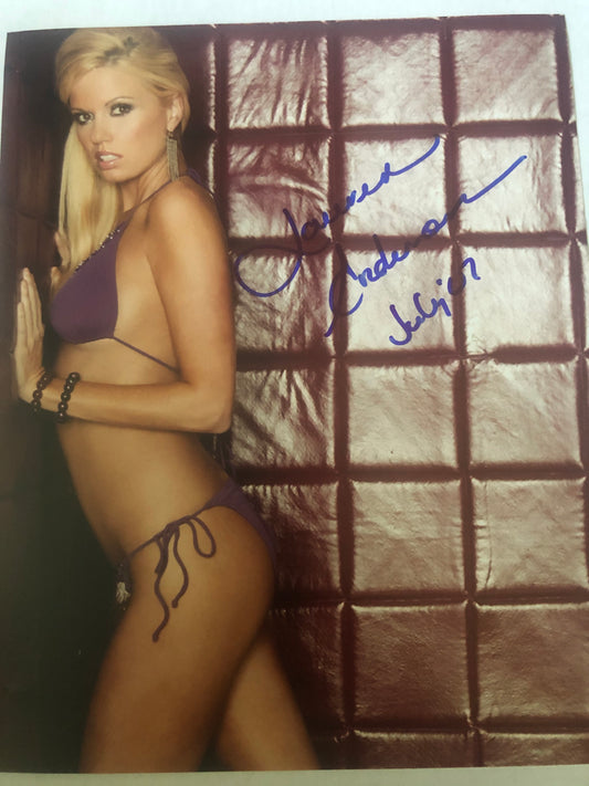 Lauren Anderson signed 8x10 "2007 Playmate"  UACC certified
