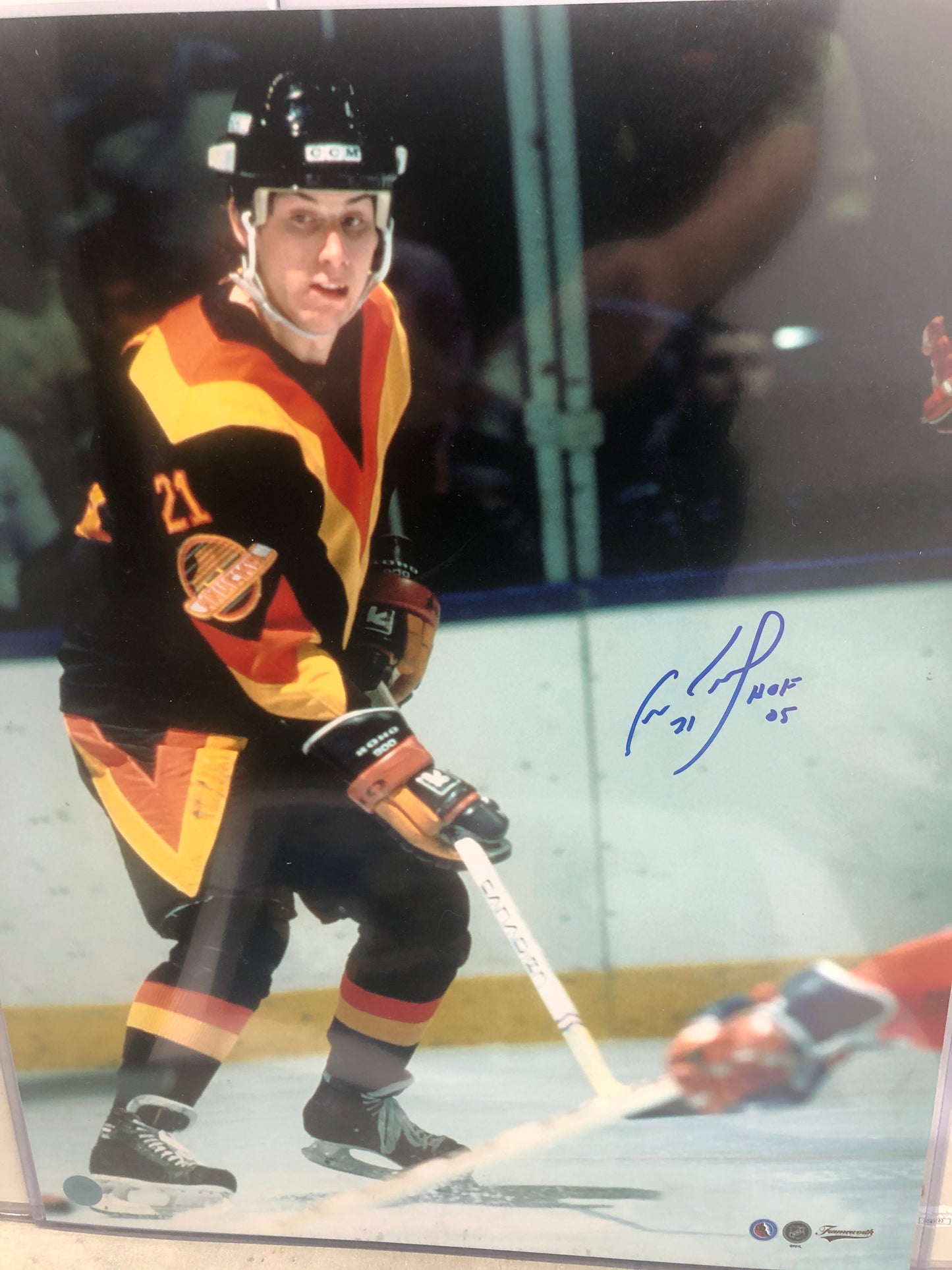 Cam Neely signed 16x20  Rookie Year  with HOF and AJ Sports cert