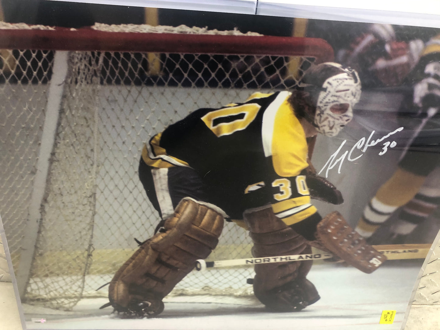 Gerry  Cheevers signed 16x20 with Cheevers hologran