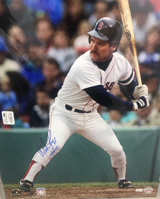 Red Sox HOF Wade Boggs signed 16x20 with HOF Insc, and NEP cert