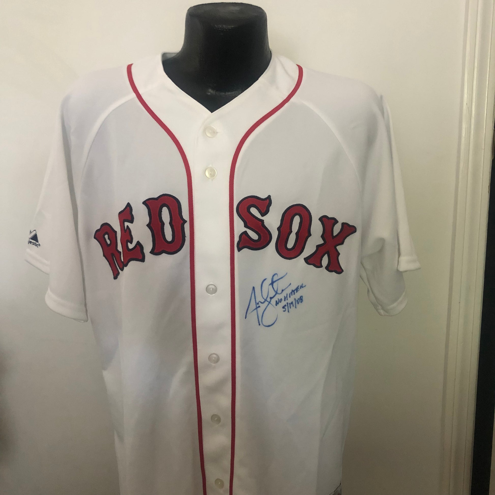 Pgacollectibles Red Sox Jon Lester Signed Authentic Jersey with No Hitter Inscription and MLB Cert