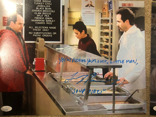 Larry Thomas signed 11x14  Seinfeld with 2 inscriptions and JSA