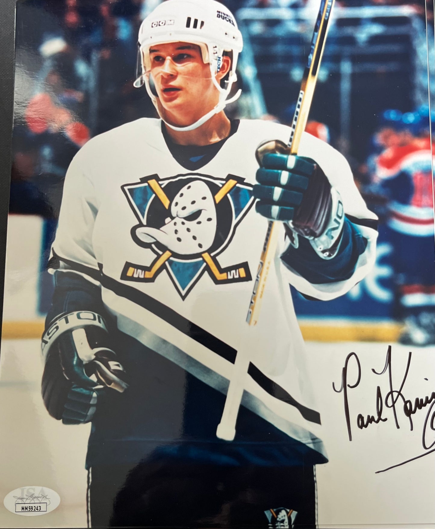 Anaheim Ducks Paul Kariya signed 8x10 Rare Rookie signature