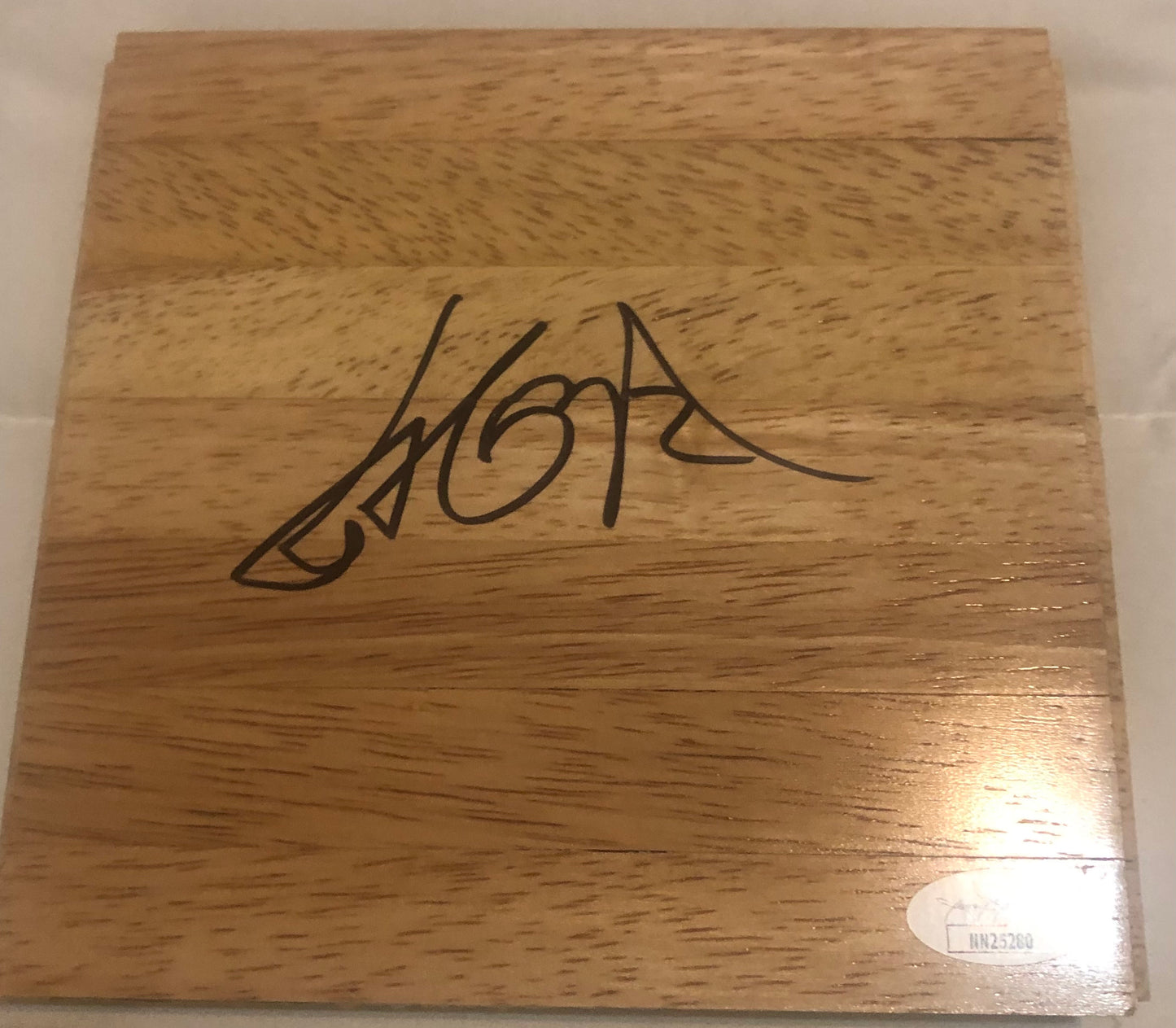 RARE Yao Ming signed 6x6 floor board with JSA certification