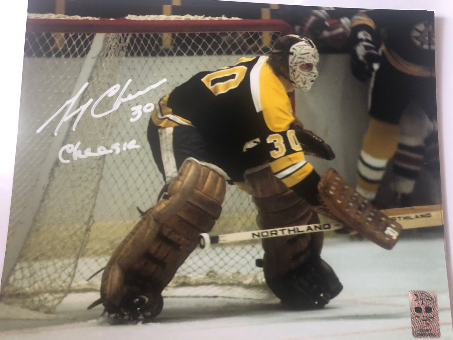 Bruins HOF Gerry Cheevers signed 8x10