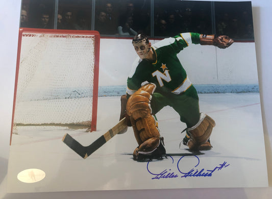 Gilles Gilbert signed 8x10 North Stars