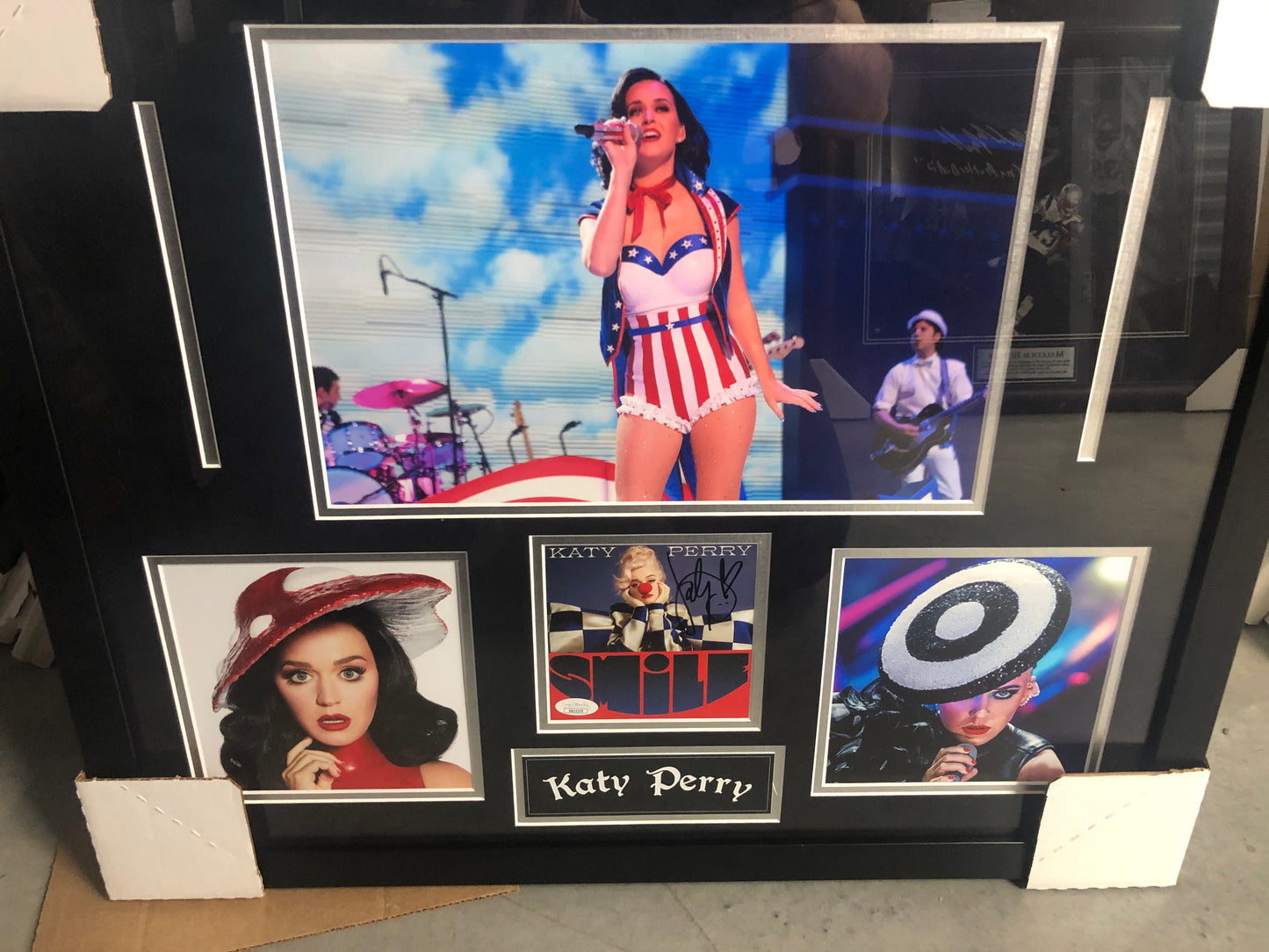 Katy Perry custom framed signed CD cover with JSA Certification