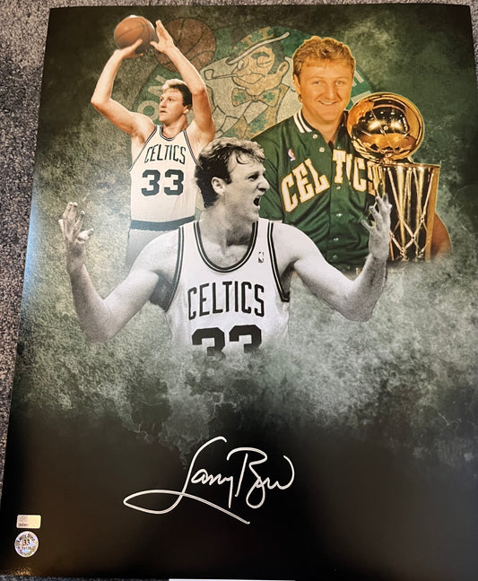 Celtics Larry Bird signed custom 16x20 photo