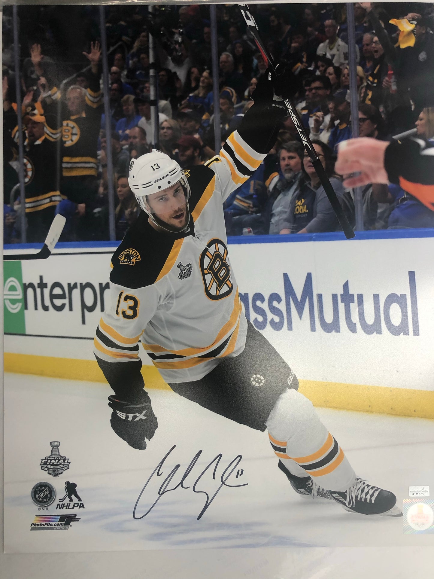 Bruins Charlie Coyle signed 16x20 w/ New England Picture Co cert
