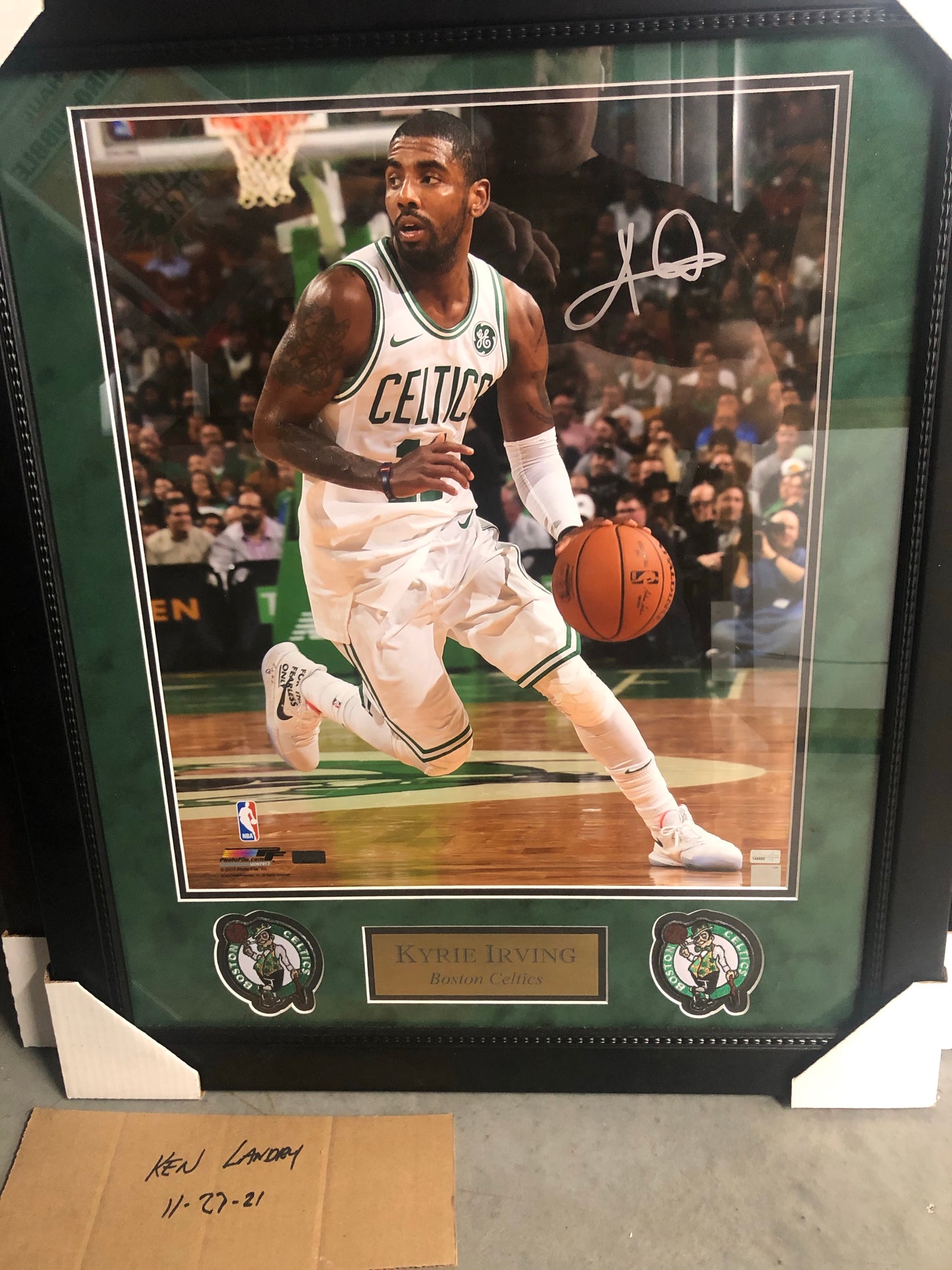 Kyrie Irving signed 16x20 framed with Panini Certification