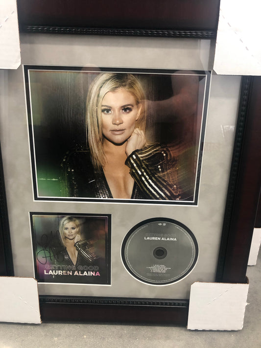Country Star Lauren Alaina framed and signed CD with JSA certification.
