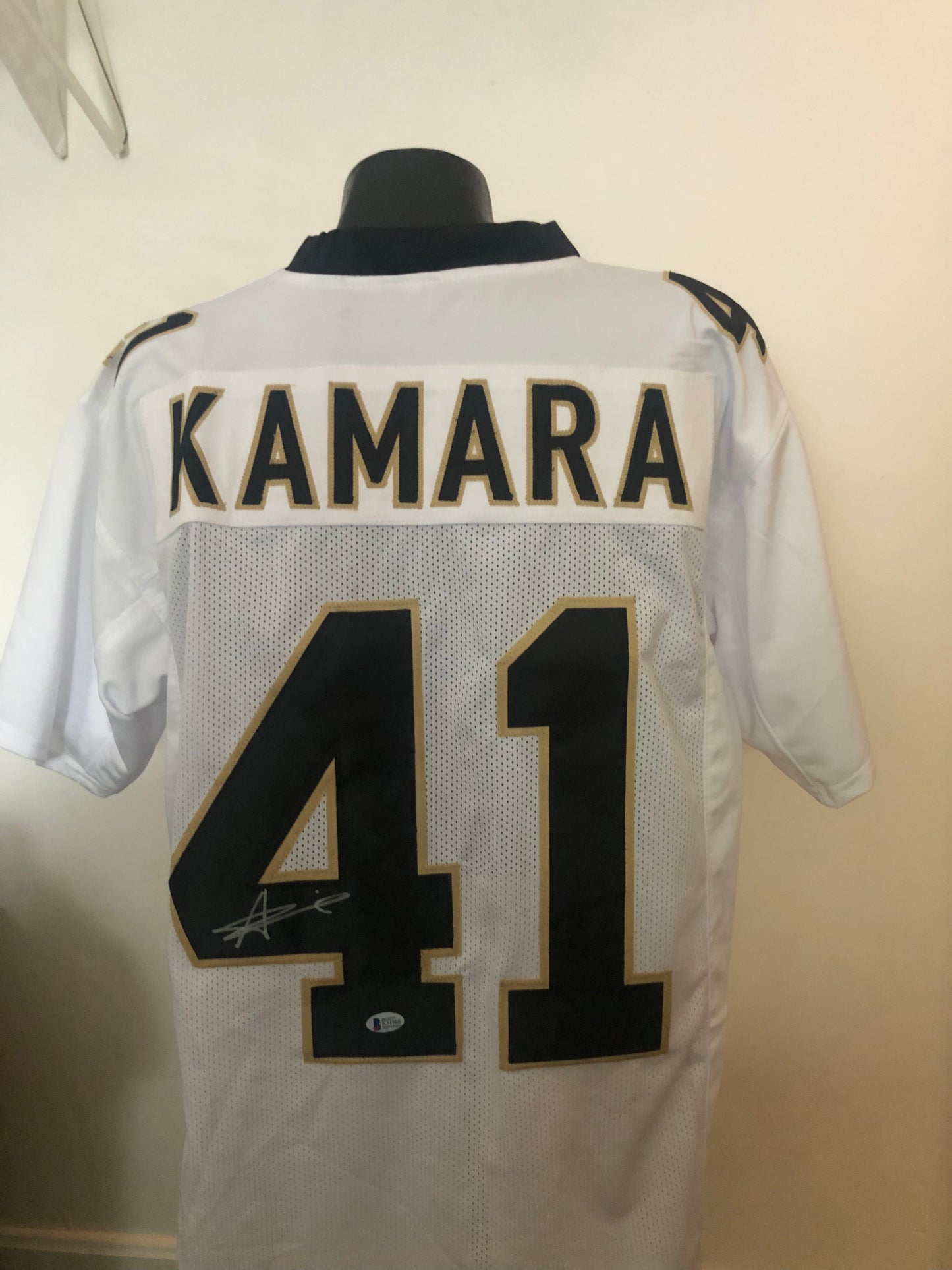 New Orleans Saints Alvin Kamara signed custom jersey with JSA