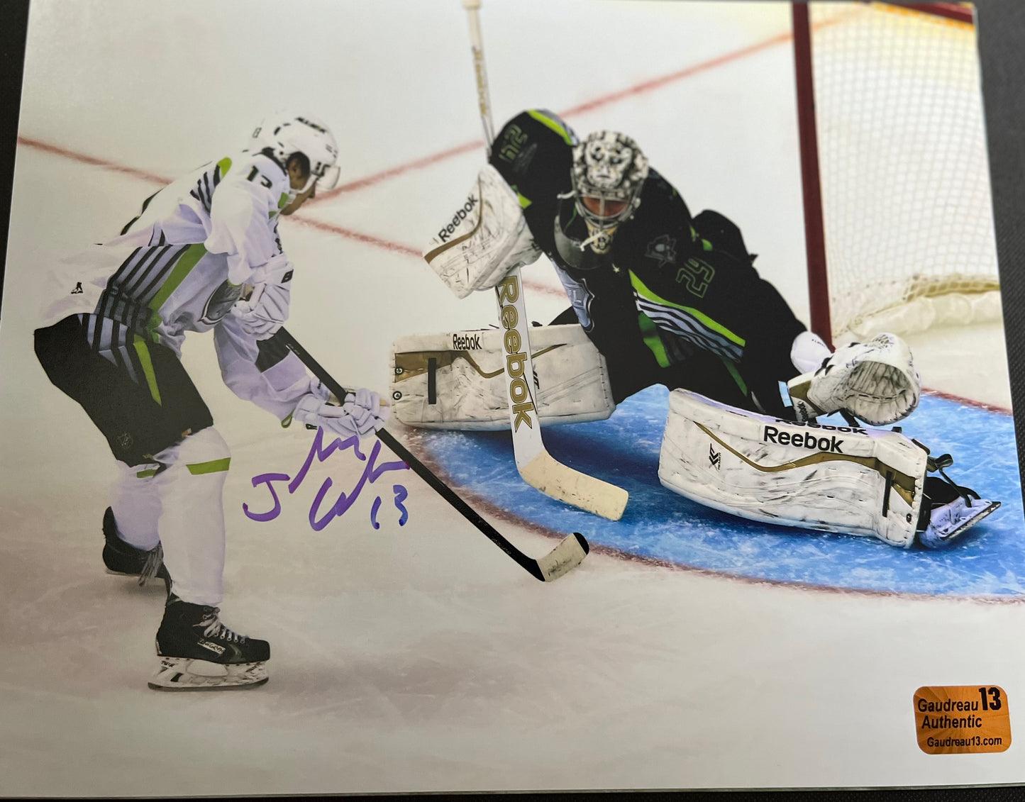 Columbus Blue Jackets Johnny Gaudreau signed 8x10  All Star Game