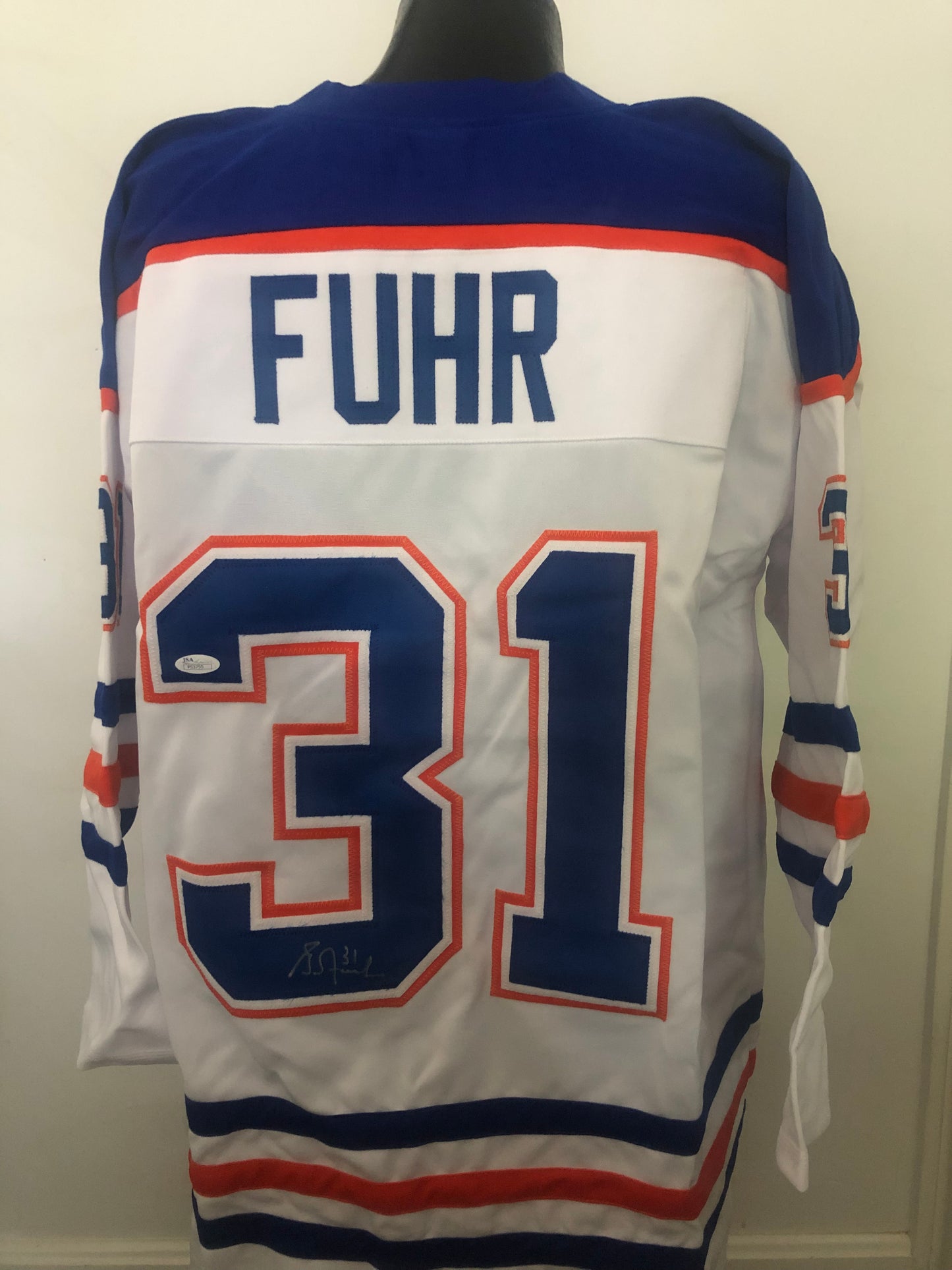 Edmonton Oilers Grant Fuhr signed custom jersey with JSA