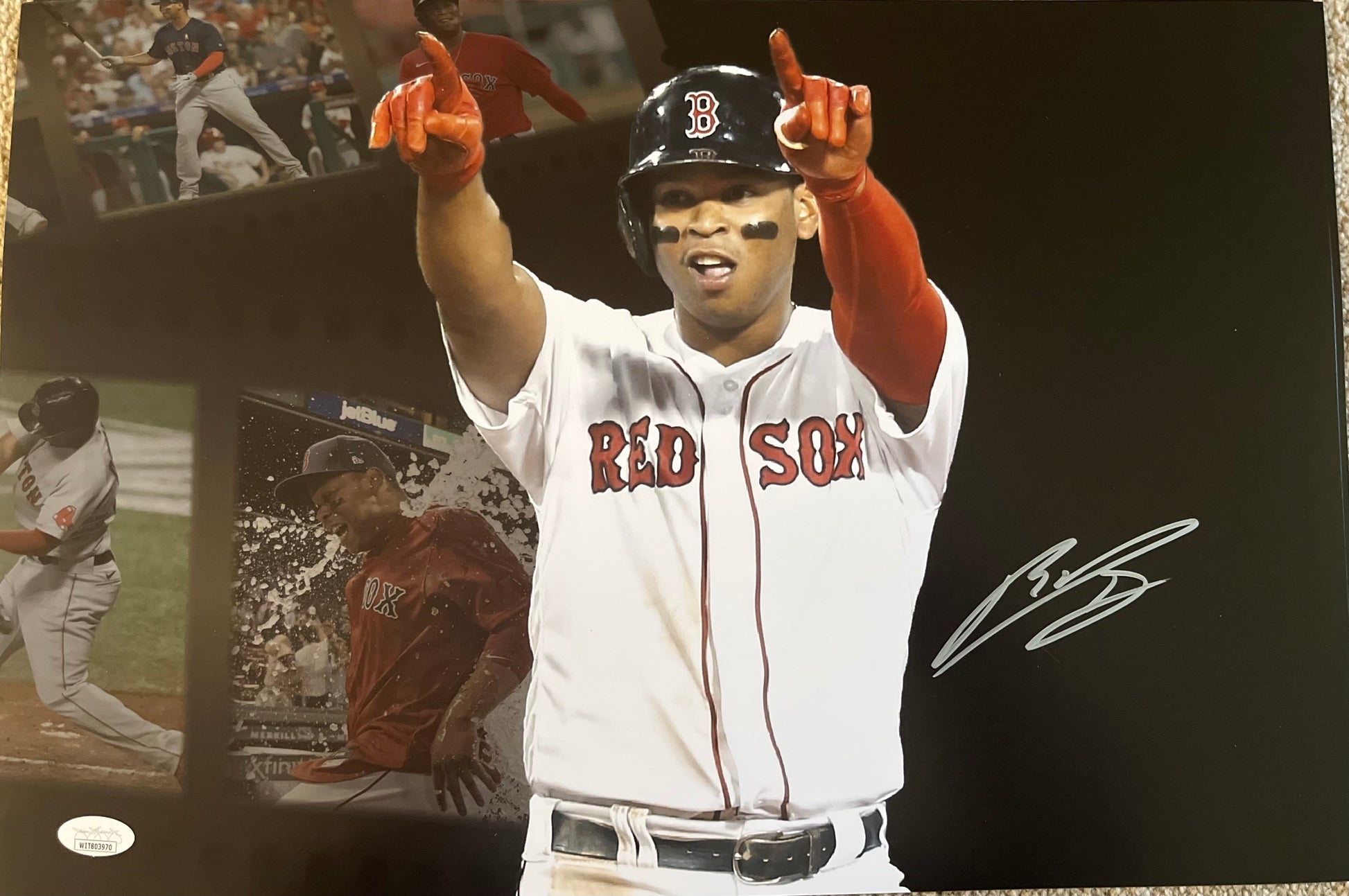 Red Sox Rafael Devers signed 10x12 Film Strip photo