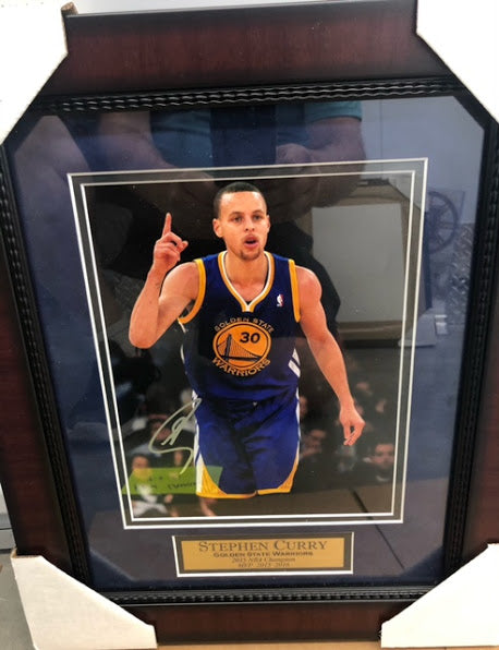 Steph Curry signed and framed 8x10 with JSA Certification